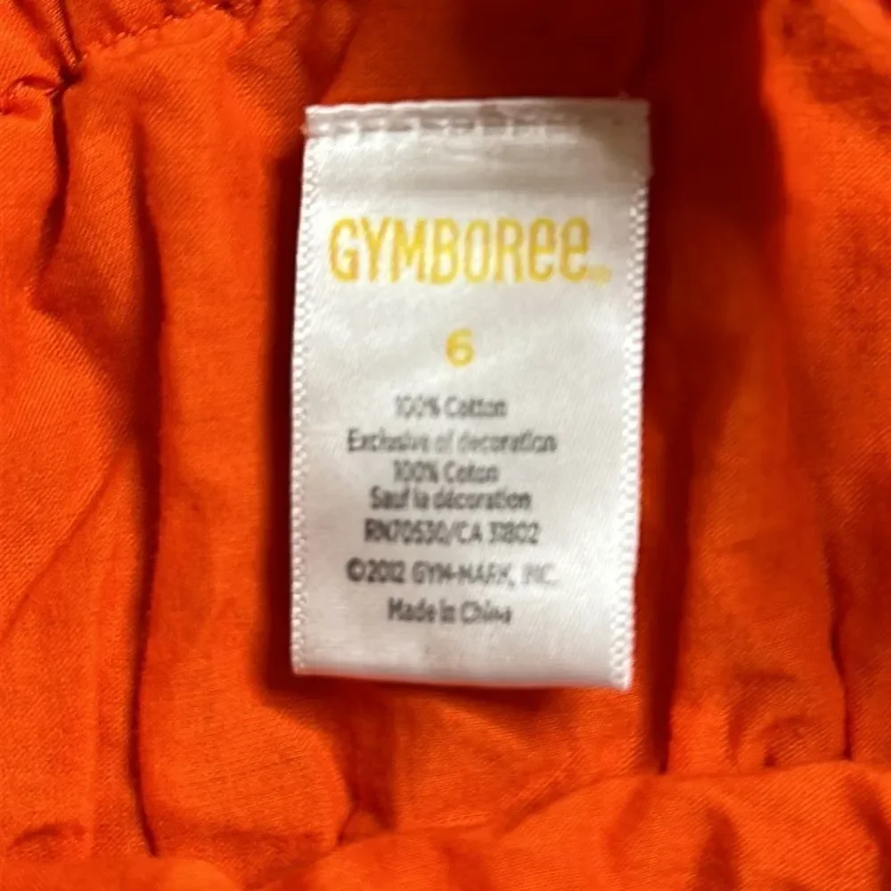 Gymboree Dress size 6 Sleeveless Tiered Orange Dress Easter Cotton summer